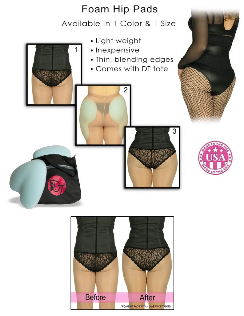 DressTech Silicone Crossdressing Hip Pads - Standard Length