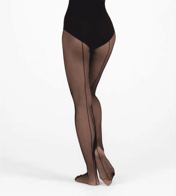 Black Fishnet Sheer To Waist Crossdresser Tights (Large/Extra