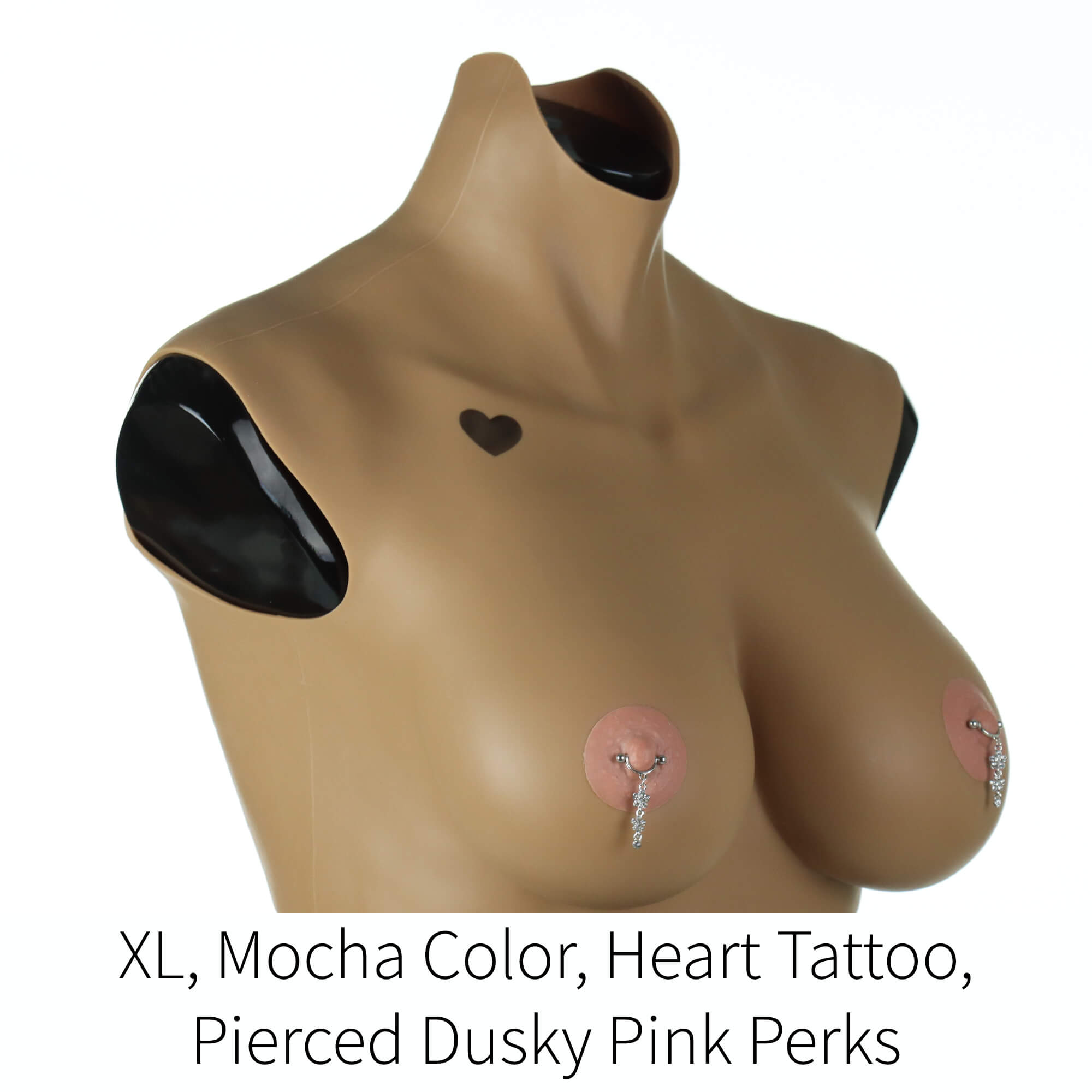 Breast Plate-Mocha-Pierced-Dusky Pink-Label